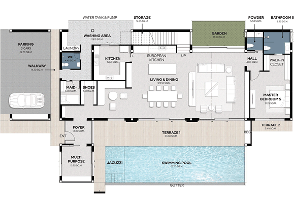 Serenity — First floor plan