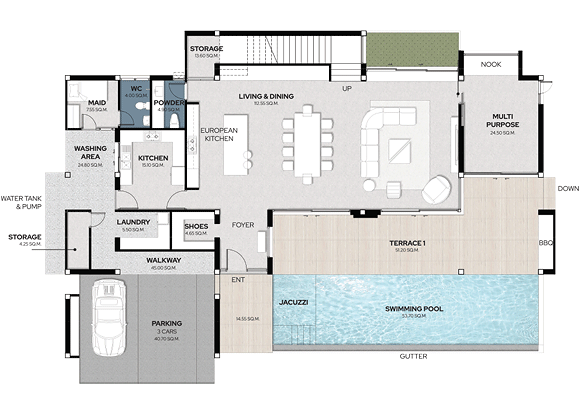 Tranquil — First floor plan